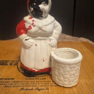 Vintage aunt Jemima with toothpick holder Basket